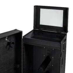 Sattelkammer-Spind Equestro, schwarzes Material, 65×62×138 cm Schwarz F026 Sattelkammer-Spind Equestro, schwarzes Material, 65×62×138 cm Schwarz F026