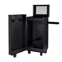 Sattelkammer-Spind Equestro, schwarzes Material, 65×62×138 cm Schwarz F026 Sattelkammer-Spind Equestro, schwarzes Material, 65×62×138 cm Schwarz F026