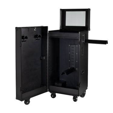 Sattelkammer-Spind Equestro, schwarzes Material, 65×62×138 cm Schwarz F026 Sattelkammer-Spind Equestro, schwarzes Material, 65×62×138 cm Schwarz F026