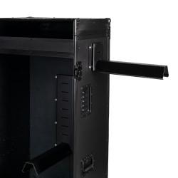 Sattelkammer-Spind Equestro, schwarzes Material, 65×62×138 cm Schwarz F026 Sattelkammer-Spind Equestro, schwarzes Material, 65×62×138 cm Schwarz F026