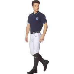 Pantalon Flags & Cup Saint Malo homme Blanc / marron Pantalon Flags & Cup Saint Malo homme Blanc / marron