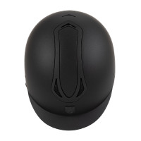 Unisex-Reithelm Equestro Azael mit hinterem Verstellrädchen, nach EN 1384-2023 Schwarz / schwarz