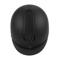 Unisex-Reithelm Equestro Azael mit hinterem Verstellrädchen, nach EN 1384-2023 Schwarz / schwarz