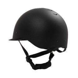 Unisex-Reithelm Equestro Azael mit hinterem Verstellrädchen, nach EN 1384-2023 Schwarz / Gunmetal
