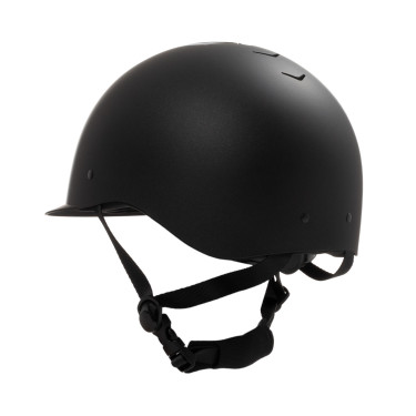 Unisex-Reithelm Equestro Azael mit hinterem Verstellrädchen, nach EN 1384-2023 Schwarz / Gunmetal