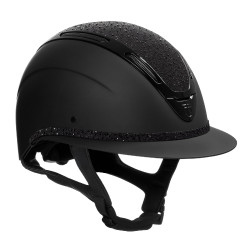 Damenreithelm Equestro Apocalypse, matte Schale mit Strass, EN 1384-2023 Schwarz / schwarz