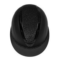 Damenreithelm Equestro Apocalypse, matte Schale mit Strass, EN 1384-2023 Schwarz / schwarz