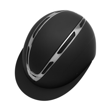 Damen-Reithelm Equestro Apocalypse mit matter Schale, EN 1384:2023 zertifiziert Schwarz / Gunmetal