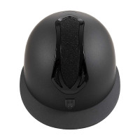 Damen-Reithelm Equestro Azael Stone mit breitem Schirm und Strass EN 1384-2023 Schwarz / schwarz