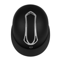 Damenreithelm Equestro mit breiter Schirmblende, EN 1384-2023 zertifiziert Schwarz / Gunmetal