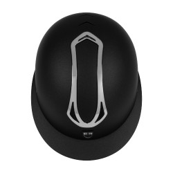 Damenreithelm Equestro mit breiter Schirmblende, EN 1384-2023 zertifiziert Schwarz / Gunmetal