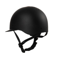 Damenreithelm Equestro mit breiter Schirmblende, EN 1384-2023 zertifiziert Schwarz / Gunmetal