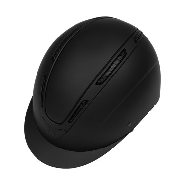 Unisex-Reithelm Equestro Apocalypse, matte Schale, EN 1384-2023 Schwarz / schwarz