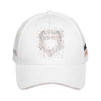 Damenkappe Equestro mit Strass-Logo Weiß Wei&amp;szlig;