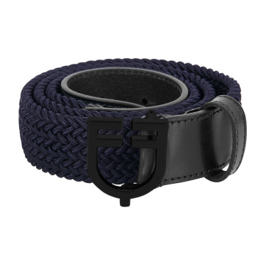 Elastischer Equestro-Gürtel mit schwarzer Logo-Schnalle Marine Marineblau