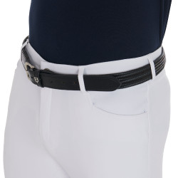 Elastischer Ledergürtel Equestro Schwarz