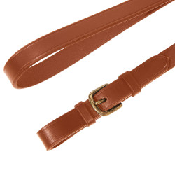 Lange, robuste Equestro-Messingkette Cognac Braun