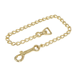 Lange, robuste Equestro-Messingkette Cognac Braun