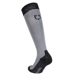 Unisex Equestro Basic Socken aus technischem Gewebe Asphalt / Schwarz