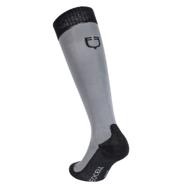 Unisex Equestro Basic Socken aus technischem Gewebe Asphalt / Schwarz