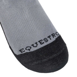 Unisex Equestro Basic Socken aus technischem Gewebe Asphalt / Schwarz
