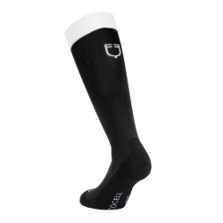 Unisex Equestro Basic Socken aus technischem Gewebe Schwarz / Weiß