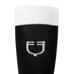 Unisex Equestro Basic Socken aus technischem Gewebe Schwarz / Weiß