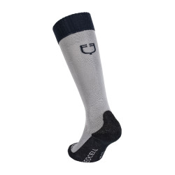 Unisex Equestro Basic Socken aus technischem Gewebe Eisgrau / Marineblazer