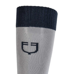 Unisex Equestro Basic Socken aus technischem Gewebe Eisgrau / Marineblazer