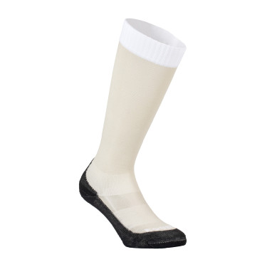 Unisex Equestro Basic Socken aus technischem Gewebe Oxford tan / weiß Beige