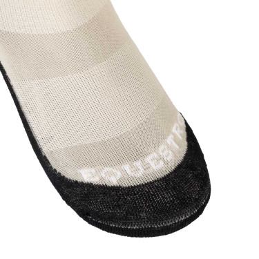 Unisex Equestro Basic Socken aus technischem Gewebe Oxford tan / weiß Beige