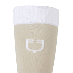 Unisex Equestro Basic Socken aus technischem Gewebe Oxford tan / weiß Beige