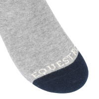 Unisex-Equestro-College-Socken aus technischem Gewebe Mélange Grau / Marineblazer / Antikweiß Unisex-Equestro-College-Socken aus technischem Gewebe Mélange Grau / Marineblazer / Antikweiß