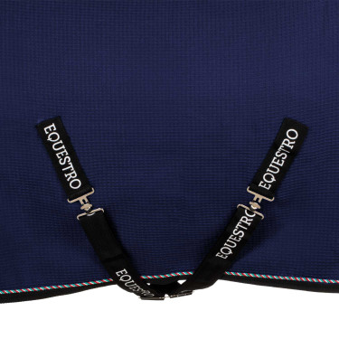 Equestro x FISE Stallendecke aus Waffelpiqué-Stoff Marineblazer Marineblau