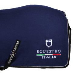 Equestro x FISE Stallendecke aus Waffelpiqué-Stoff Marineblazer Marineblau