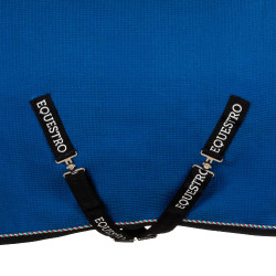 Equestro x FISE Stallendecke aus Waffelpiqué-Stoff Blau aus Savoyen Equestro x FISE Stallendecke aus Waffelpiqué-Stoff Blau aus Savoyen