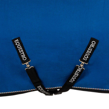 Equestro x FISE Stallendecke aus Waffelpiqué-Stoff Blau aus Savoyen Equestro x FISE Stallendecke aus Waffelpiqué-Stoff Blau aus Savoyen