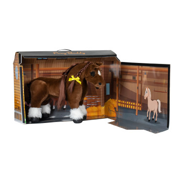Pferdespielzeug Equestro 48×33 cm Braun / Weiß