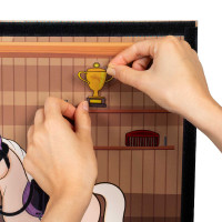 Pferdespielzeug Equestro 48×33 cm Braun / Weiß