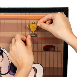 Pferdespielzeug Equestro 48×33 cm Braun / Weiß