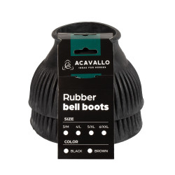 Glocken aus Gummi von Acavallo mit Logo Schwarz