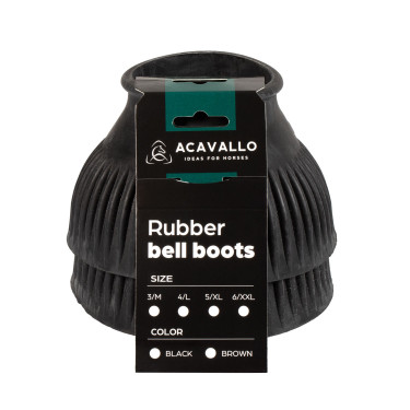 Glocken aus Gummi von Acavallo mit Logo Schwarz