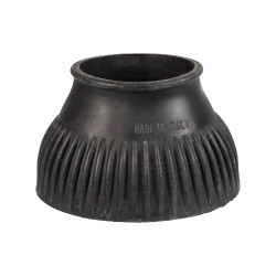 Glocken aus Gummi von Acavallo mit Logo Schwarz