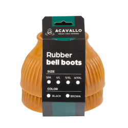 Glocken aus Gummi von Acavallo mit Logo Braun