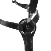 Equestro Y-Gabel Vorderzeug aus Leder Schwarz