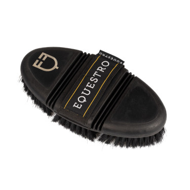 Flexible Equestro-Bürste mit kurzen synthetischen Borsten Schwarz Flexible Equestro-Bürste mit kurzen synthetischen Borsten Schwarz