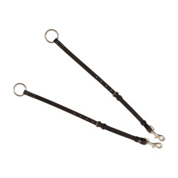 Equestro Vorderzeug aus Leder mit Ziersteppung und abnehmbarer Martingal Dunkelbraun