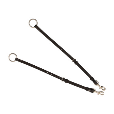 Equestro Vorderzeug aus Leder mit Ziersteppung und abnehmbarer Martingal Dunkelbraun