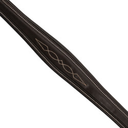 Equestro Vorderzeug aus Leder mit Ziersteppung und abnehmbarer Martingal Dunkelbraun