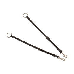 Equestro-Brustblatt aus Leder mit elastischen Einsätzen und abnehmbarer Martingal Dunkelbraun